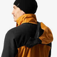 Men's Waterproof and Durable Ski Jacket 500 SPORT-Camel and Black