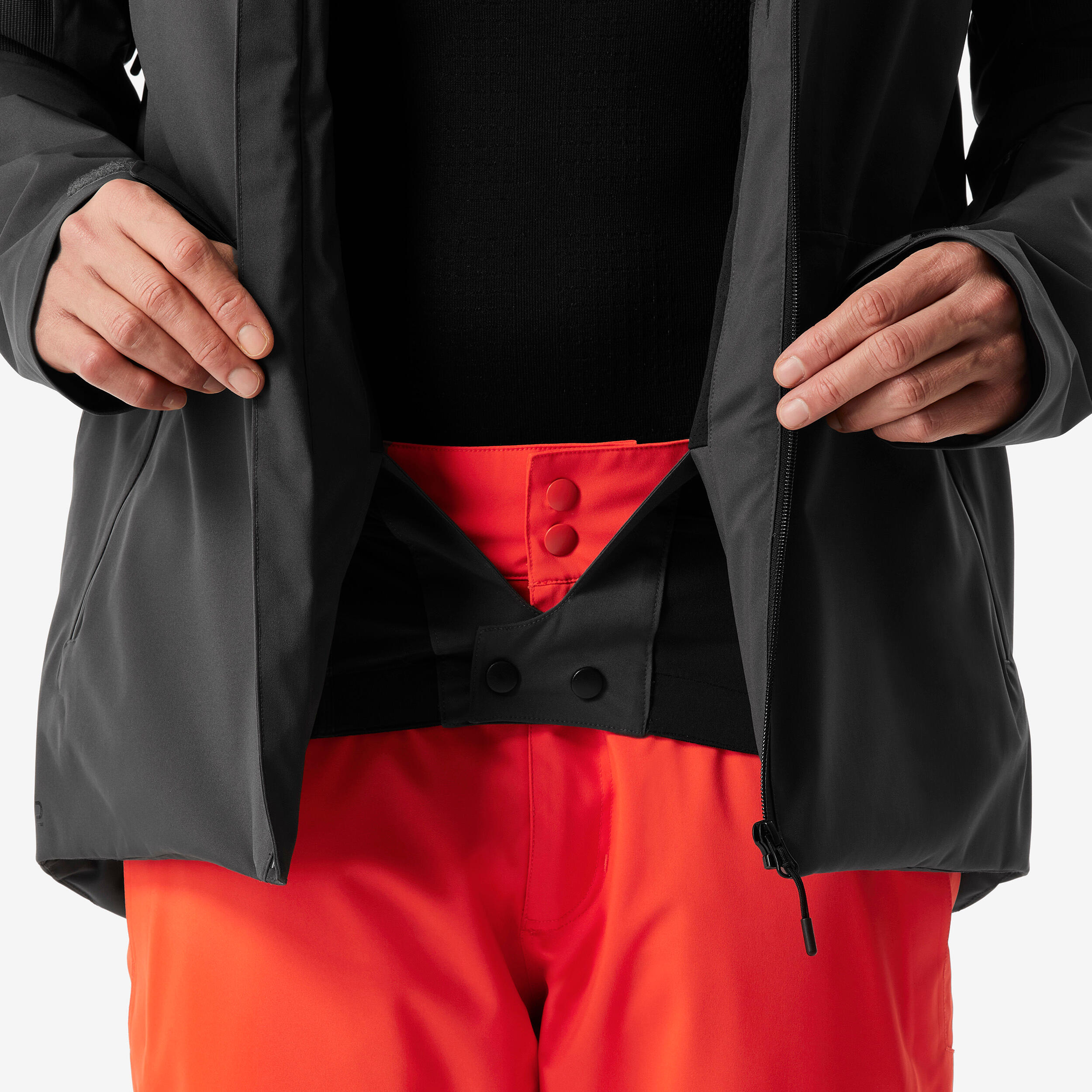 Chaqueta de esquí impermeable y resistente hombre, 500 SPORT negro  6/12