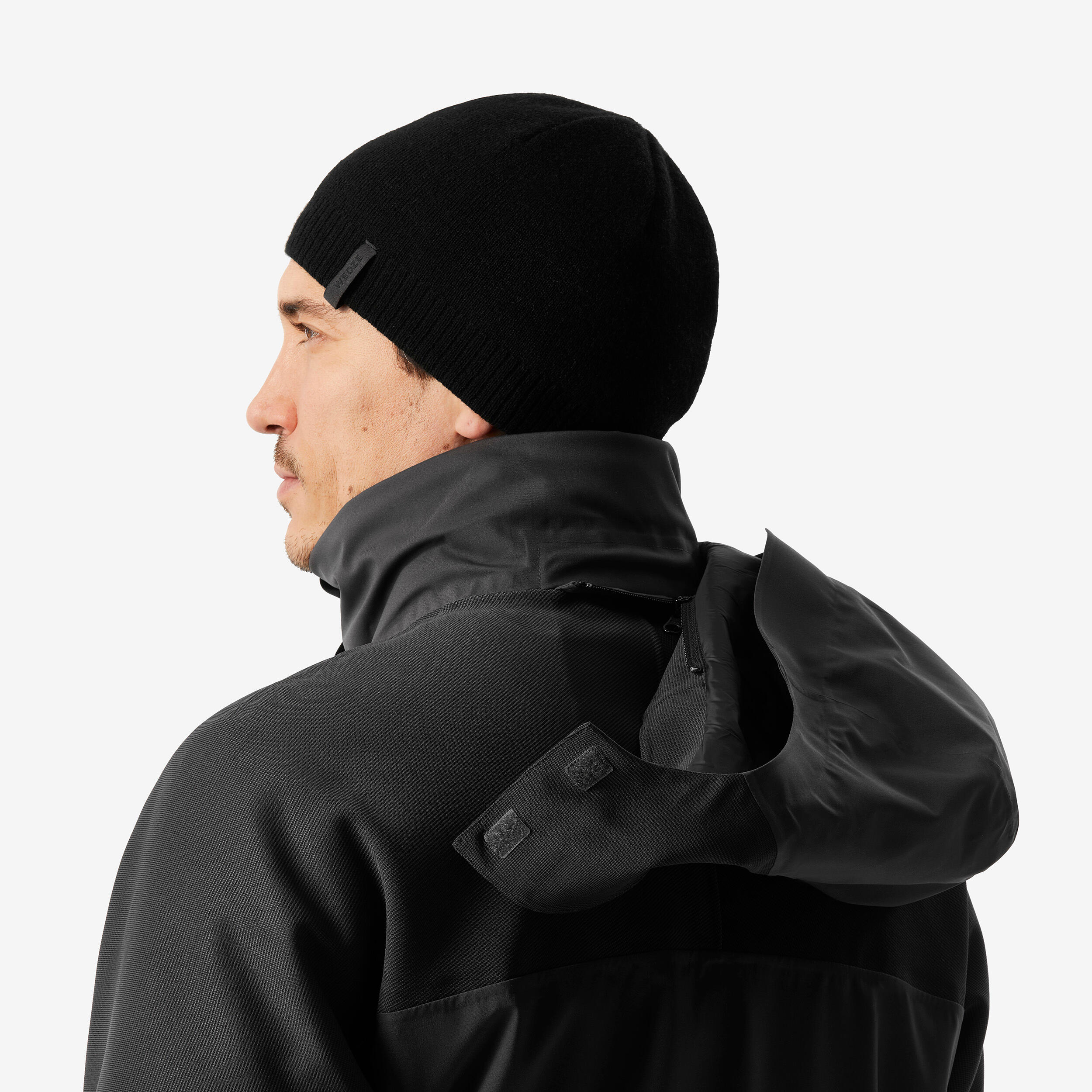 Chaqueta de esquí impermeable y resistente hombre, 500 SPORT negro  7/12