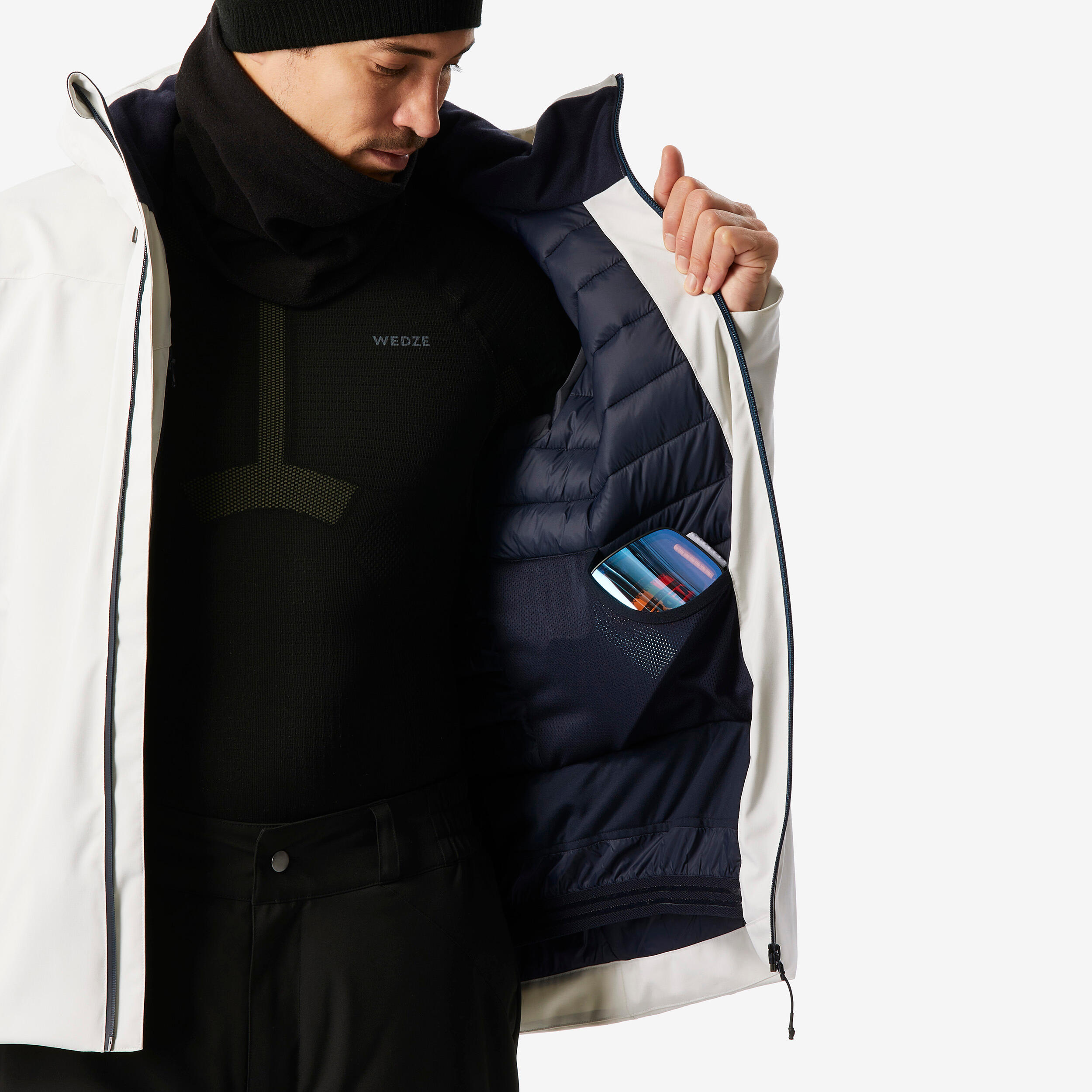 MEN'S SYNTH JKT 500 - BEIGE