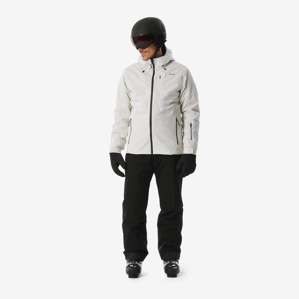 Crne muške pantalone za skijanje 100