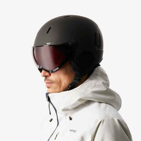 Adult Ski Helmet with Visor - PST 150 - Black