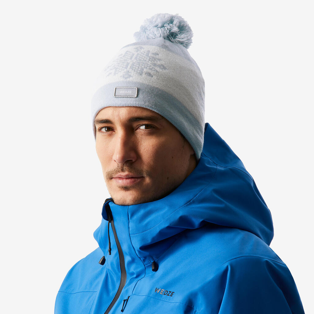 Skimütze Erwachsene - Jacquard weiss/blau 