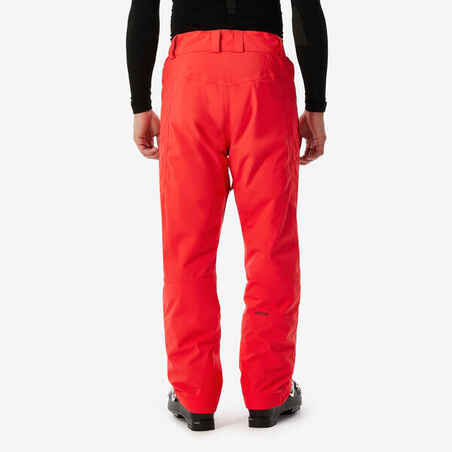 Men’s warm adjustable ski trousers 500 - Red 