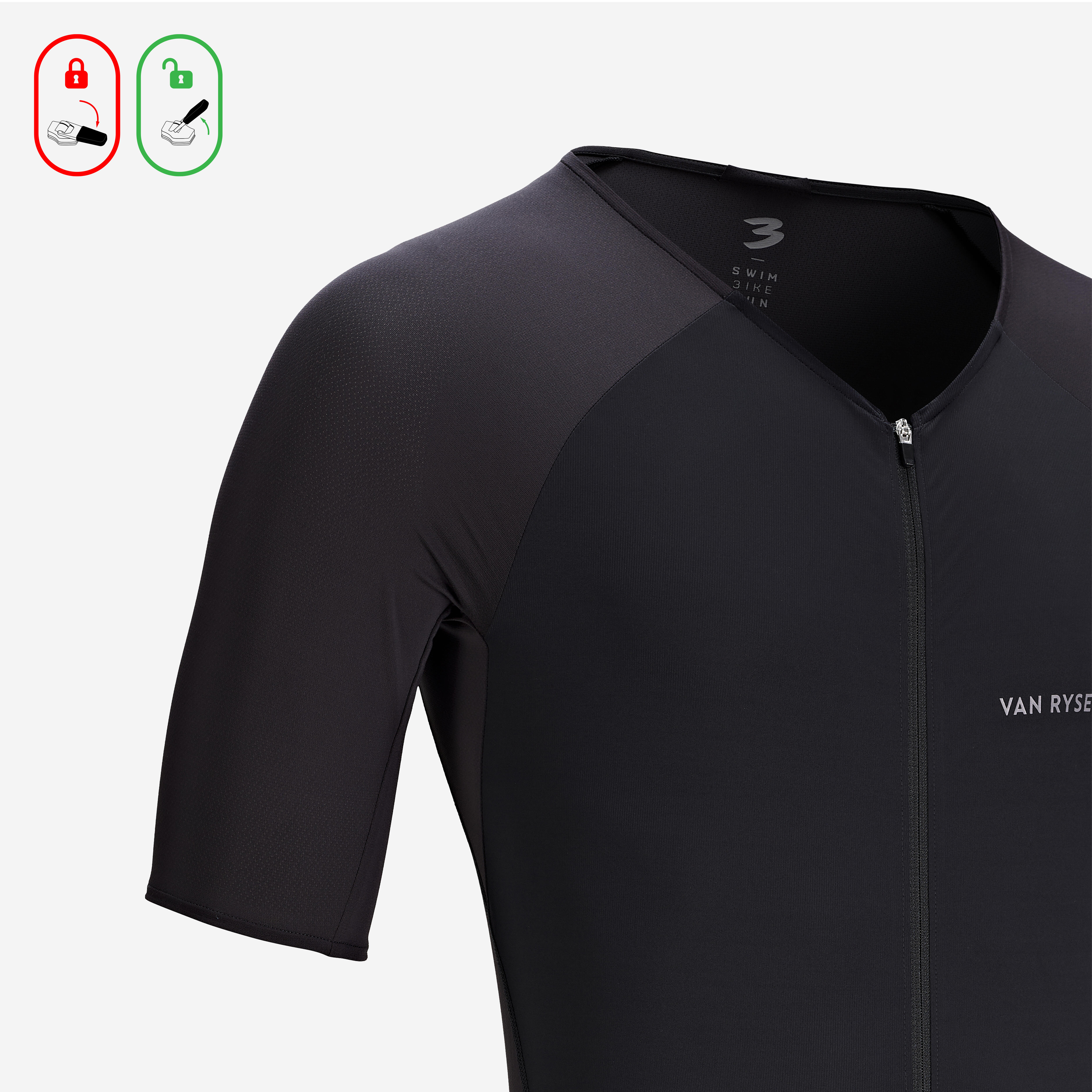 Men's Short-Sleeved Triathlon Suit – Trifonction - VAN RYSEL