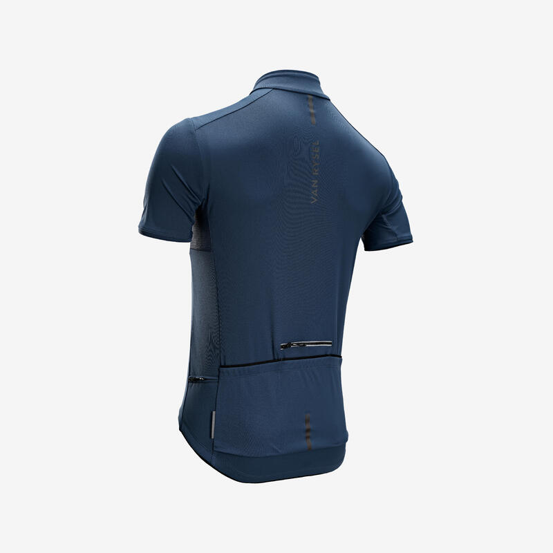 Herren kurzarm Sommer Rennrad Radtrikot - Endurance blau/grau 