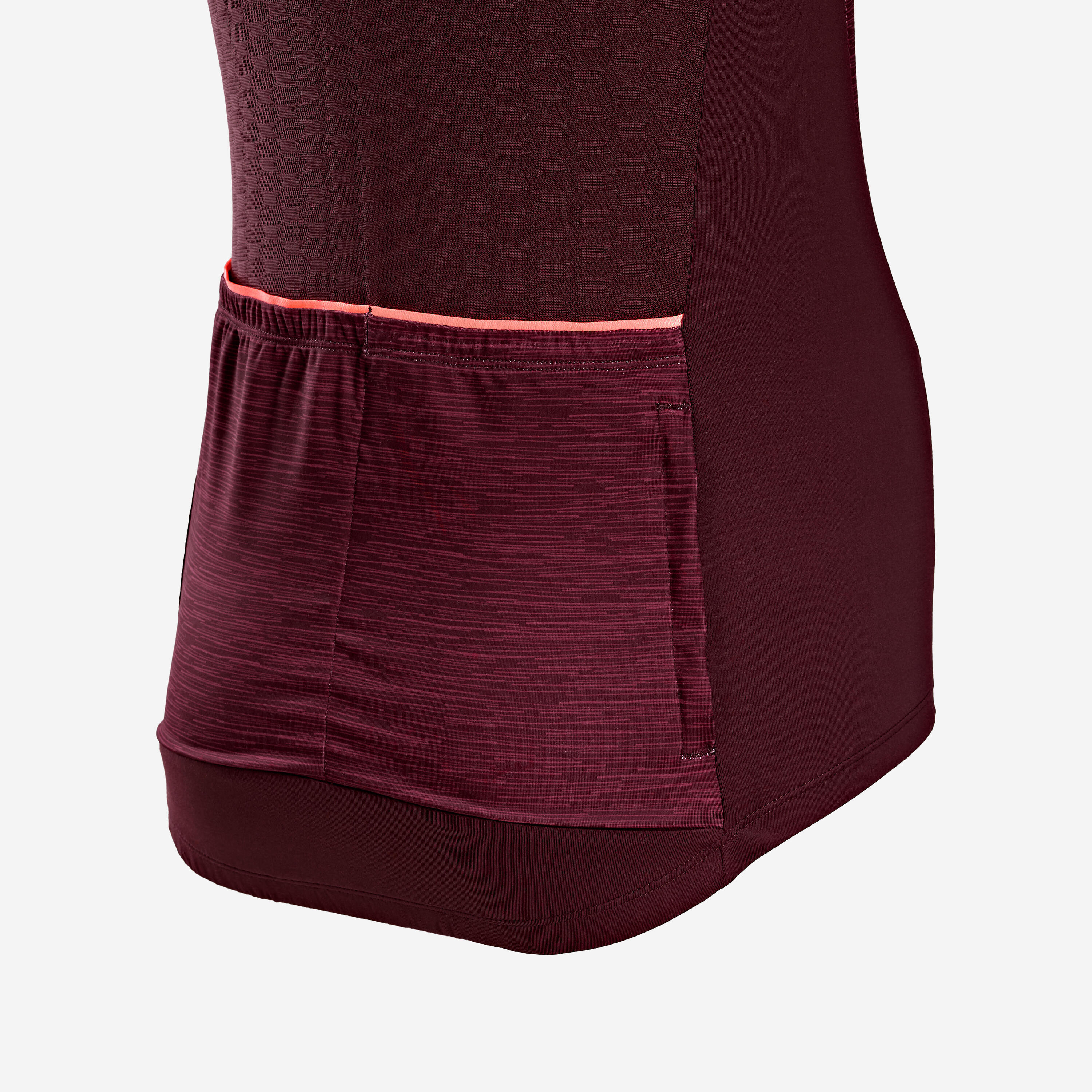 Women's Short-Sleeved Road Cycling Jersey 500 - Burgundy 4/7