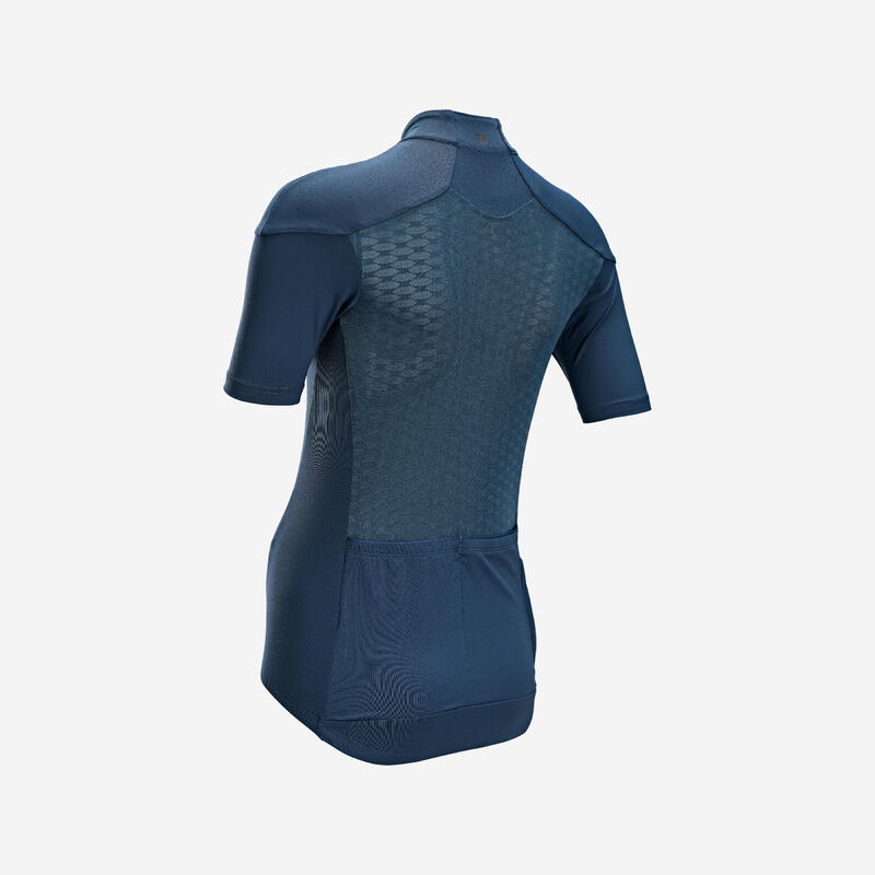 CAMISOLA DE MANGA CURTA DE CICLISMO DE ESTRADA MULHER RC500 ARDÓSIA