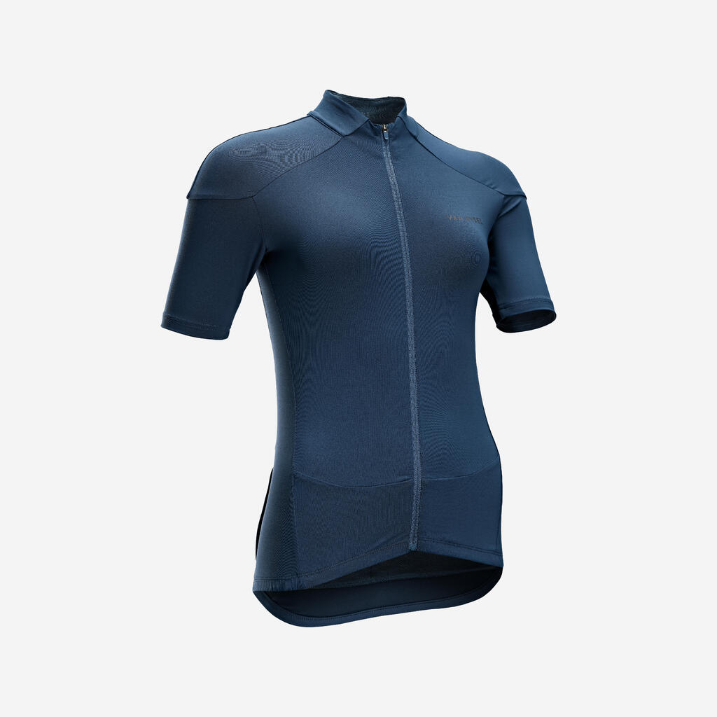 Women's Short-Sleeved Road Cycling Jersey RC500 - Slate