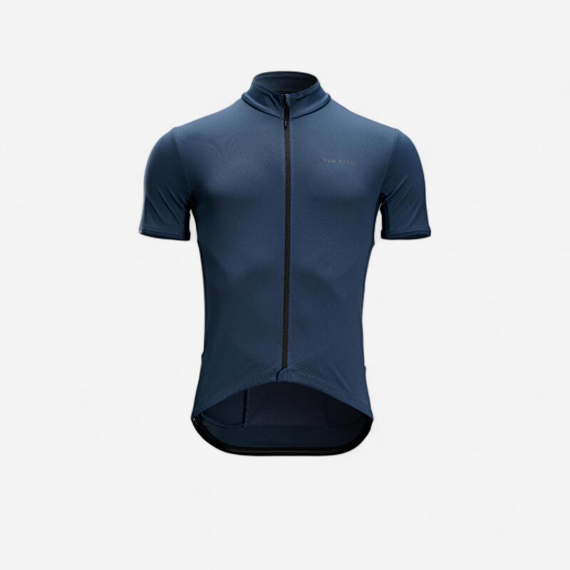 MAILLOT VELO ROUTE MANCHES COURTES ETE HOMME - ENDURANCE BLEU ARDOISE