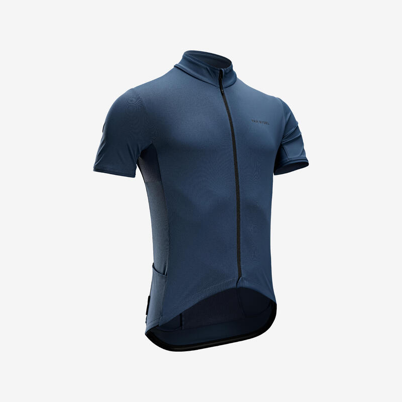 Herren kurzarm Sommer Rennrad Radtrikot - Endurance blau/grau 