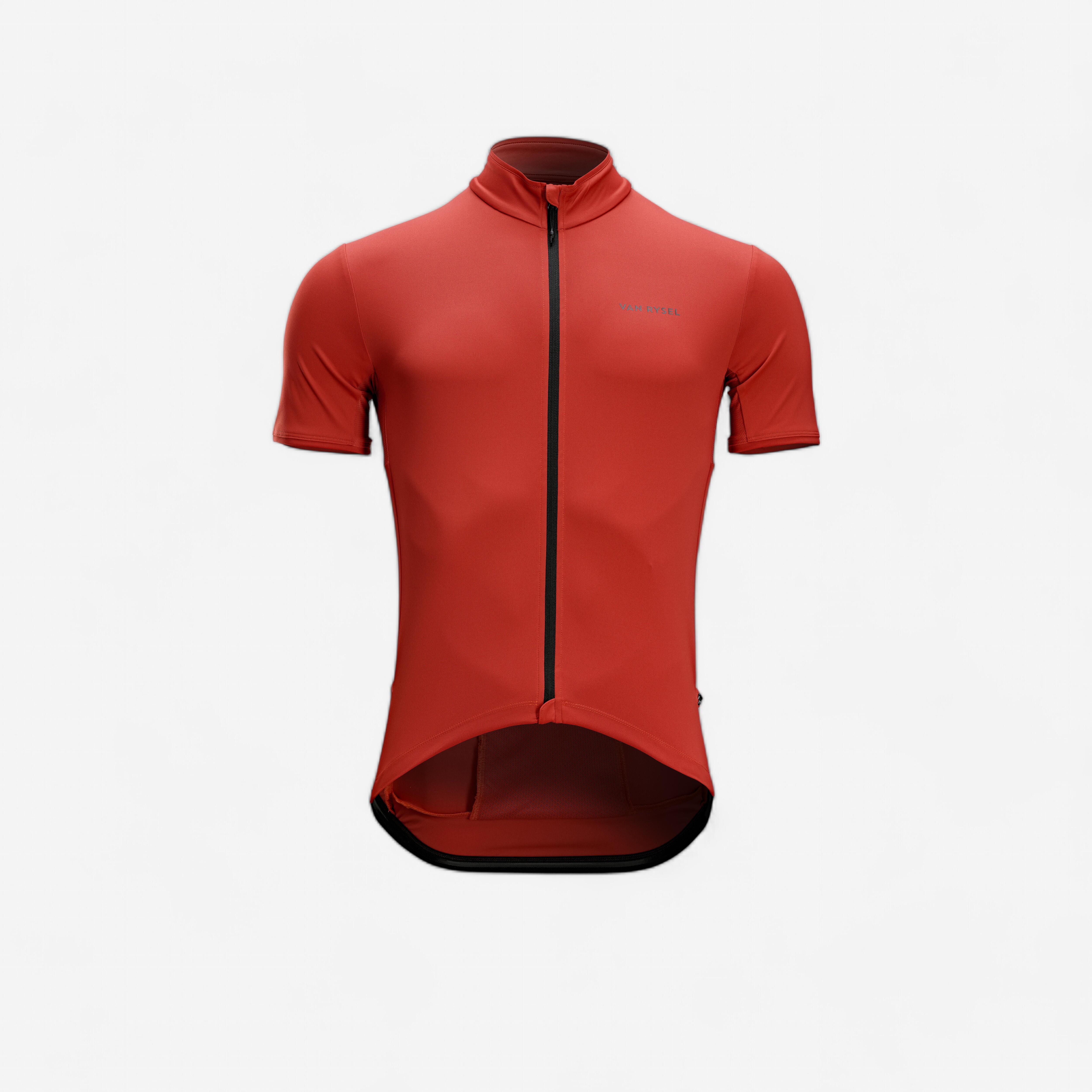 MEN'S SUMMER SHORT-SLEEVED ROAD CYCLING JERSEY - ENDURANCE BRICK RED