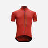 Vīriešu šosejas riteņbraukšanas krekls ar īsām piedurknēm “Endurance”, sarkans