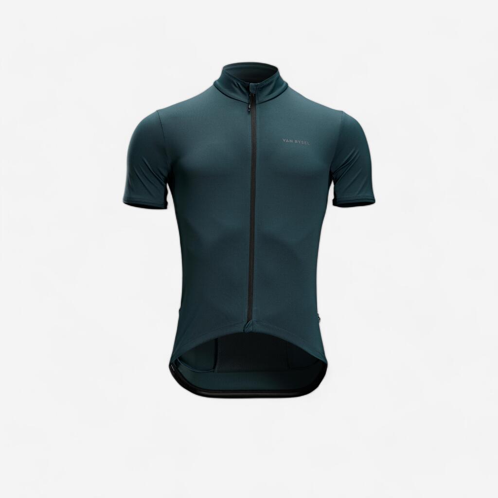 Jersey ciclismo ruta hombre van rysel RC500 manga corta esmeralda