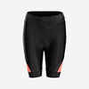 Culotte Ciclismo Ruta Discover Mujer Negro Coral Sin Tirantes Verano