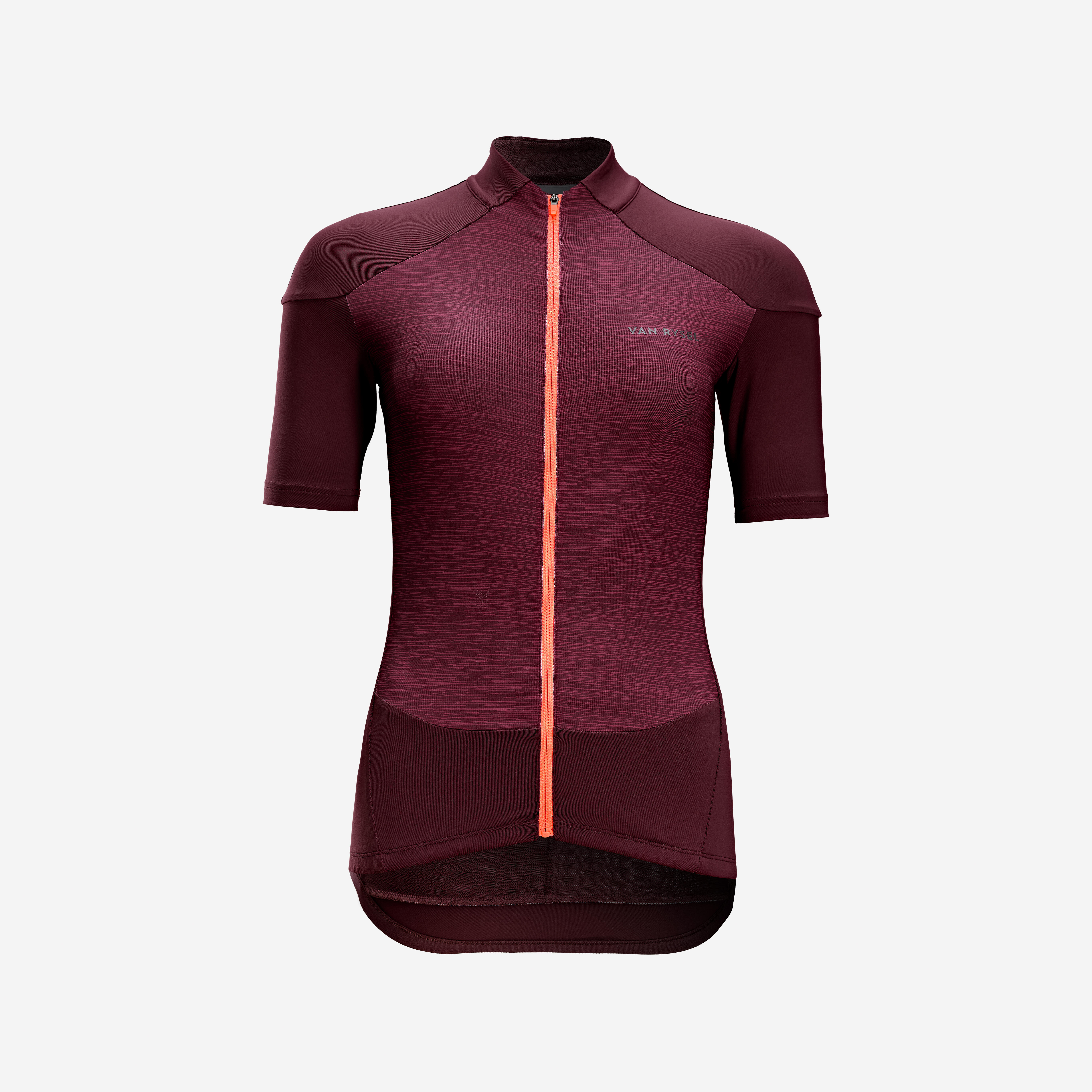 Women's Short-sleeved Road Cycling Jersey 500 - Burgundy