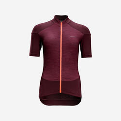 MAILLOT VELO ROUTE MANCHES COURTES FEMME 500 BORDEAUX