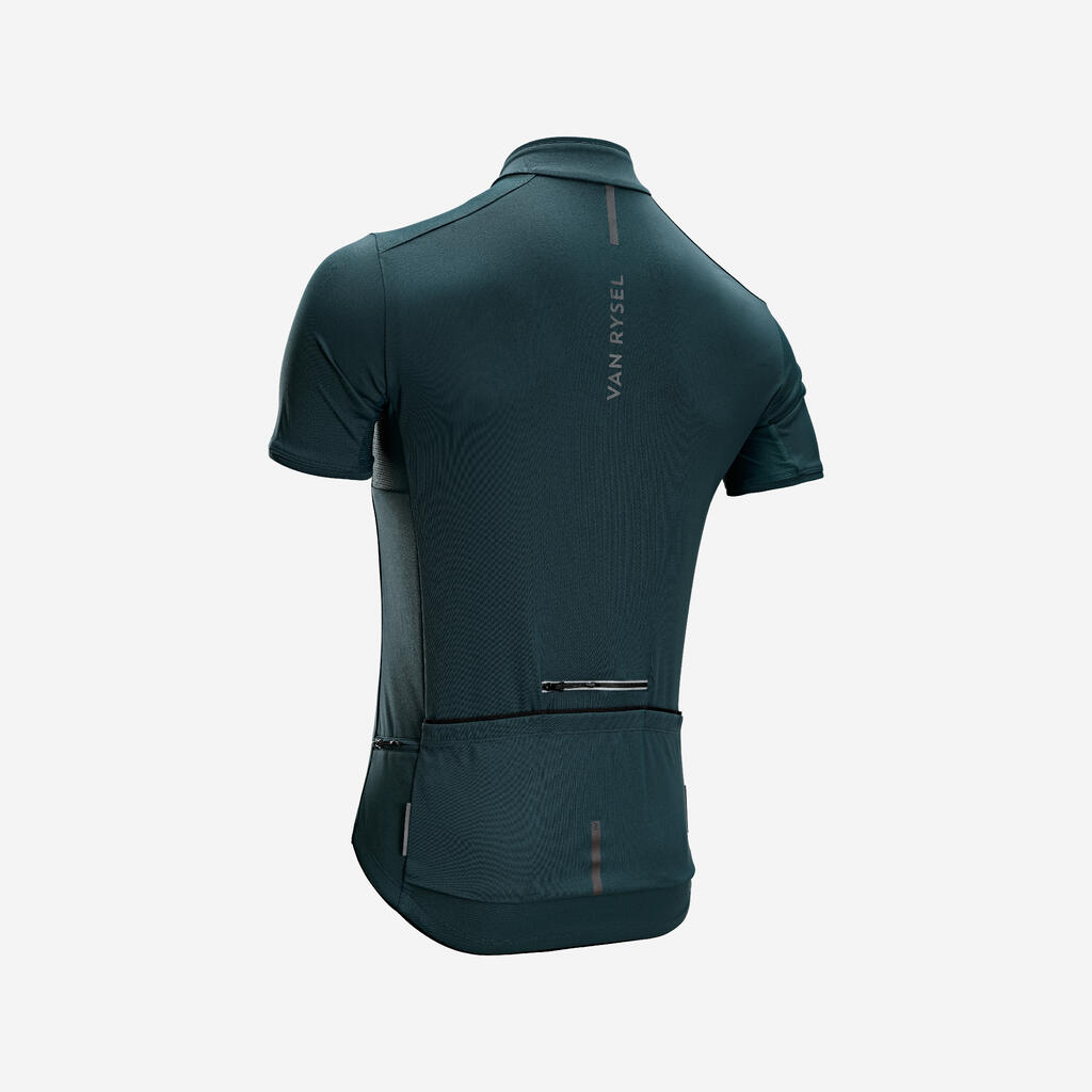 Men's Road Cycling Short-Sleeved Summer Jersey Endurance - Emerald Green