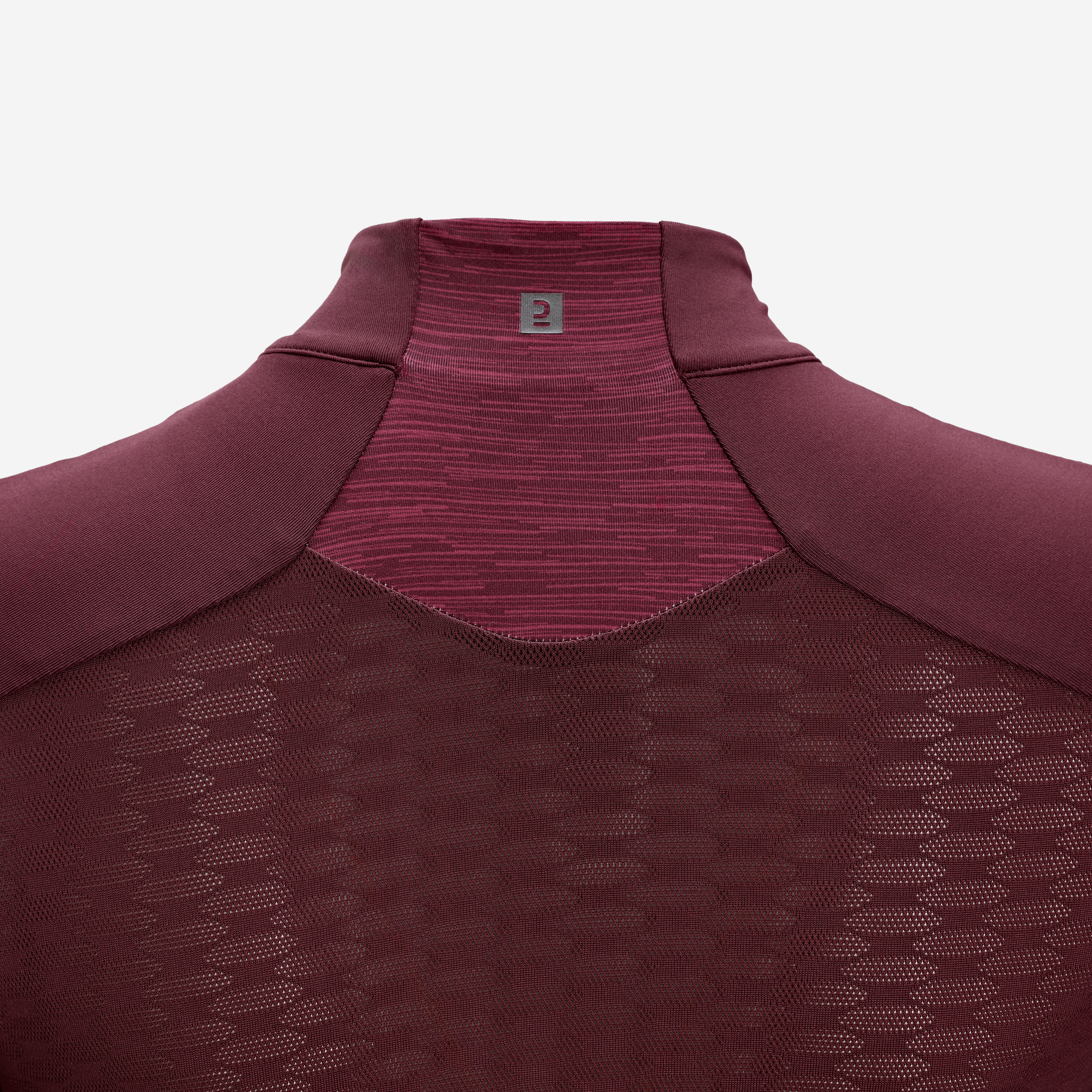 WOMEN'S 500 BURGUNDY SHORT-SLEEVE ROAD JERSEY