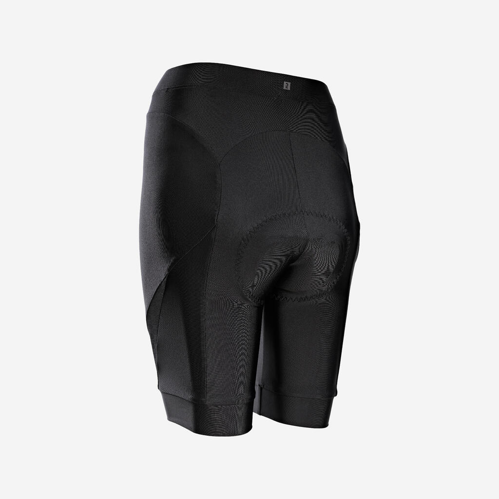 Radhose kurz ohne Träger Sommer Rennrad Damen - Discover schwarz 