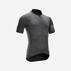 Ανδρική καλοκαιρινή κοντομάνικη μπλούζα για ποδηλασία δρόμου RC100 - Μαύρο