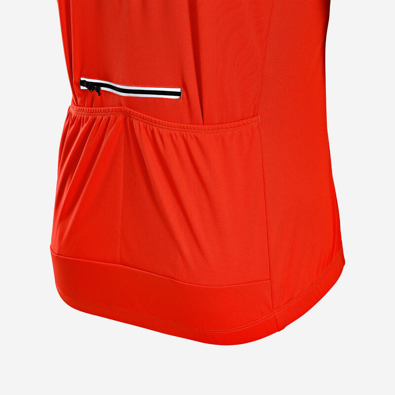 MAILLOT VELO ROUTE  MANCHES COURTES  ETE HOMME - RC100 ROUGE