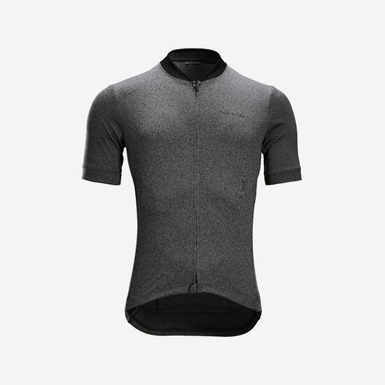 Radtrikot kurzarm Rennrad Sommer RC100 Herren schwarz