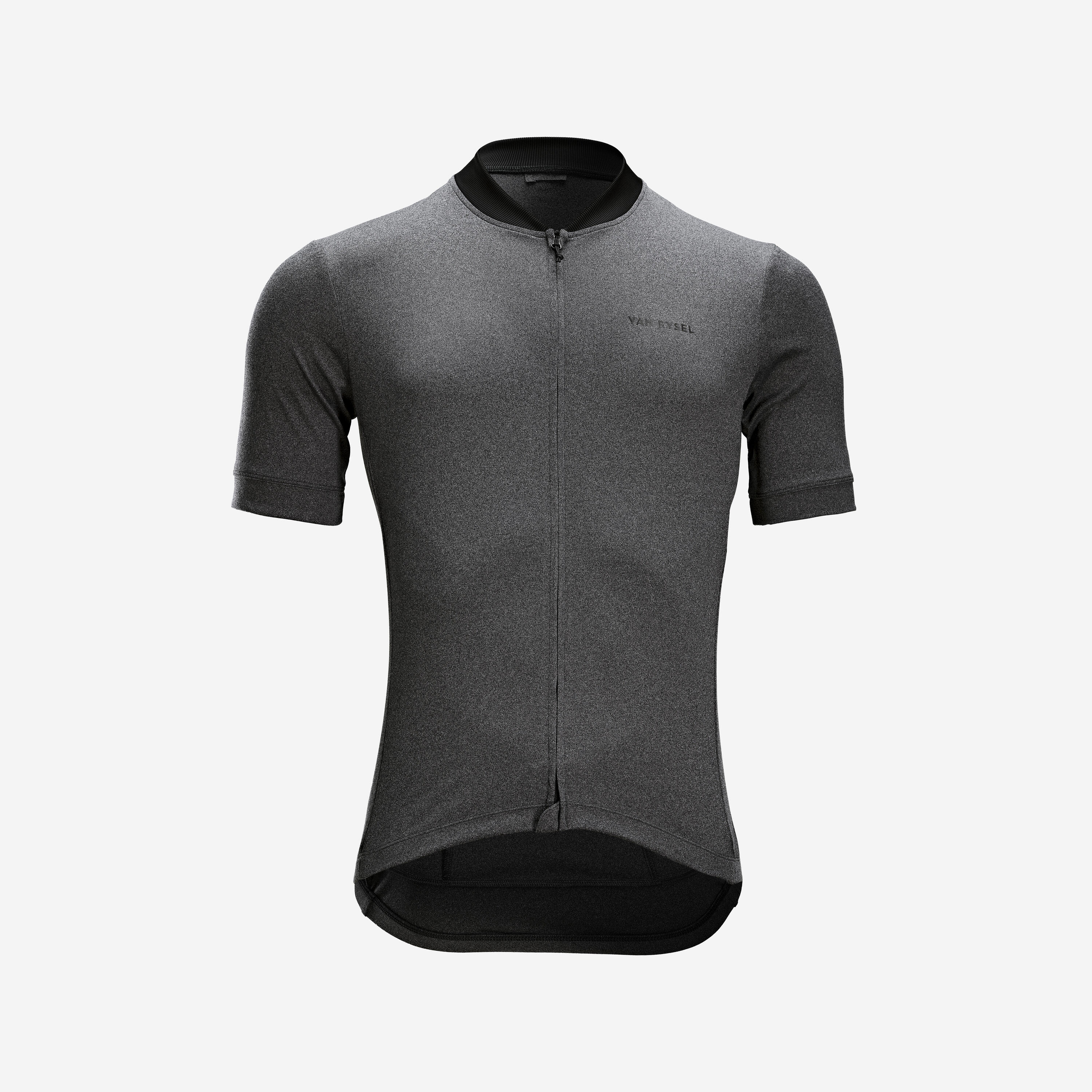 VAN RYSEL Men's Short-Sleeved Road Cycling Summer Jersey RC100 - Black