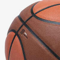 Adult Basketball BT500 Grip Size 7 - Brown/Orange