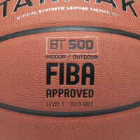 Size 7 Basketball BT500 - Brown/FIBA