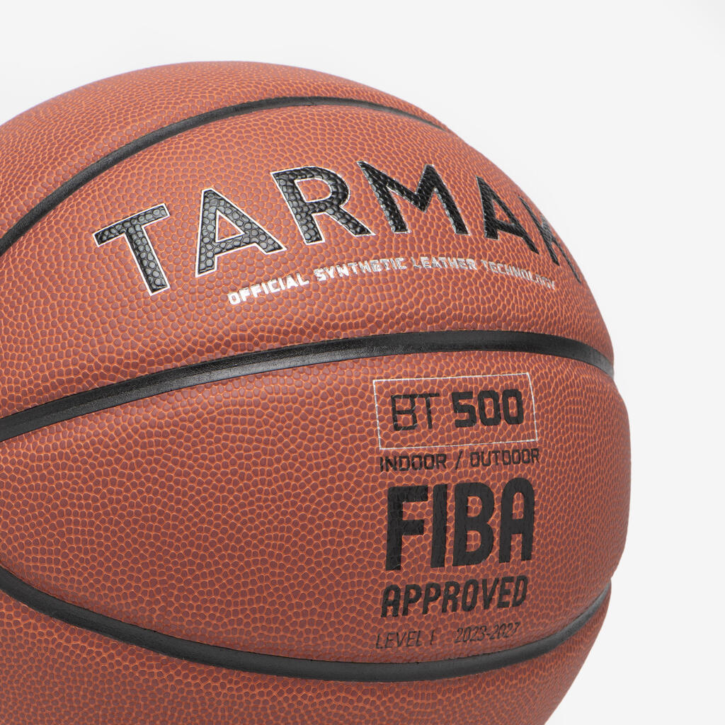 Basketbalová lopta BT500 Touch veľkosť 6 limitovaná edícia fialovo-červená