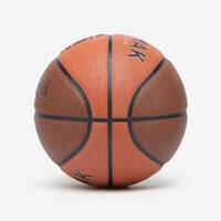 Adult Basketball BT500 Grip Size 7 - Brown/Orange