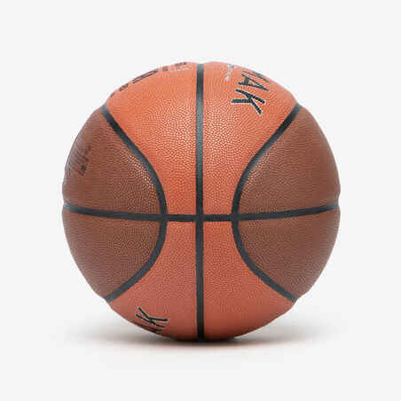 Adult Basketball BT500 Grip Size 7 - Brown/Orange