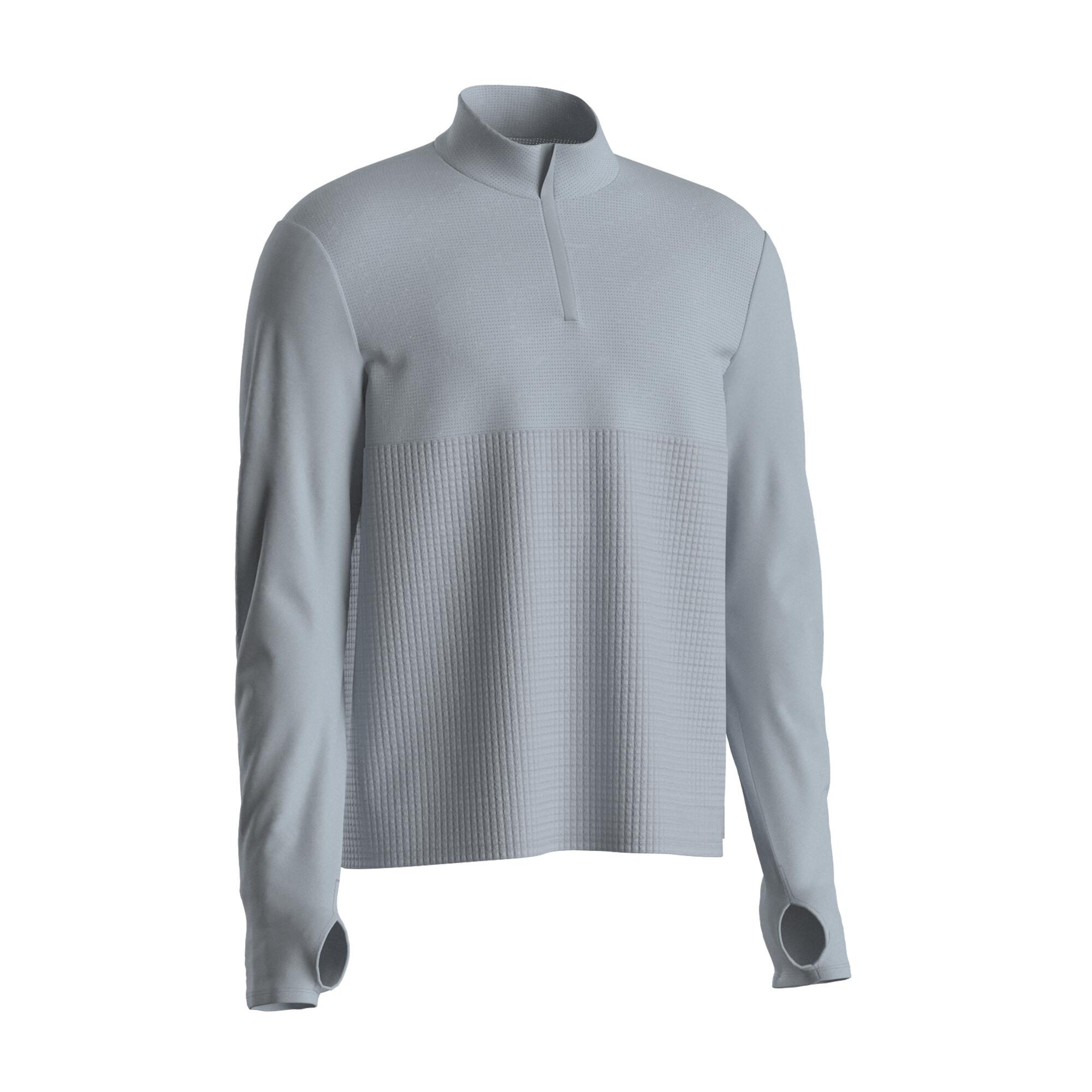 Men's Warm Long-sleeved 1/2 Zip Running Shirt Run 500 - KIPRUN