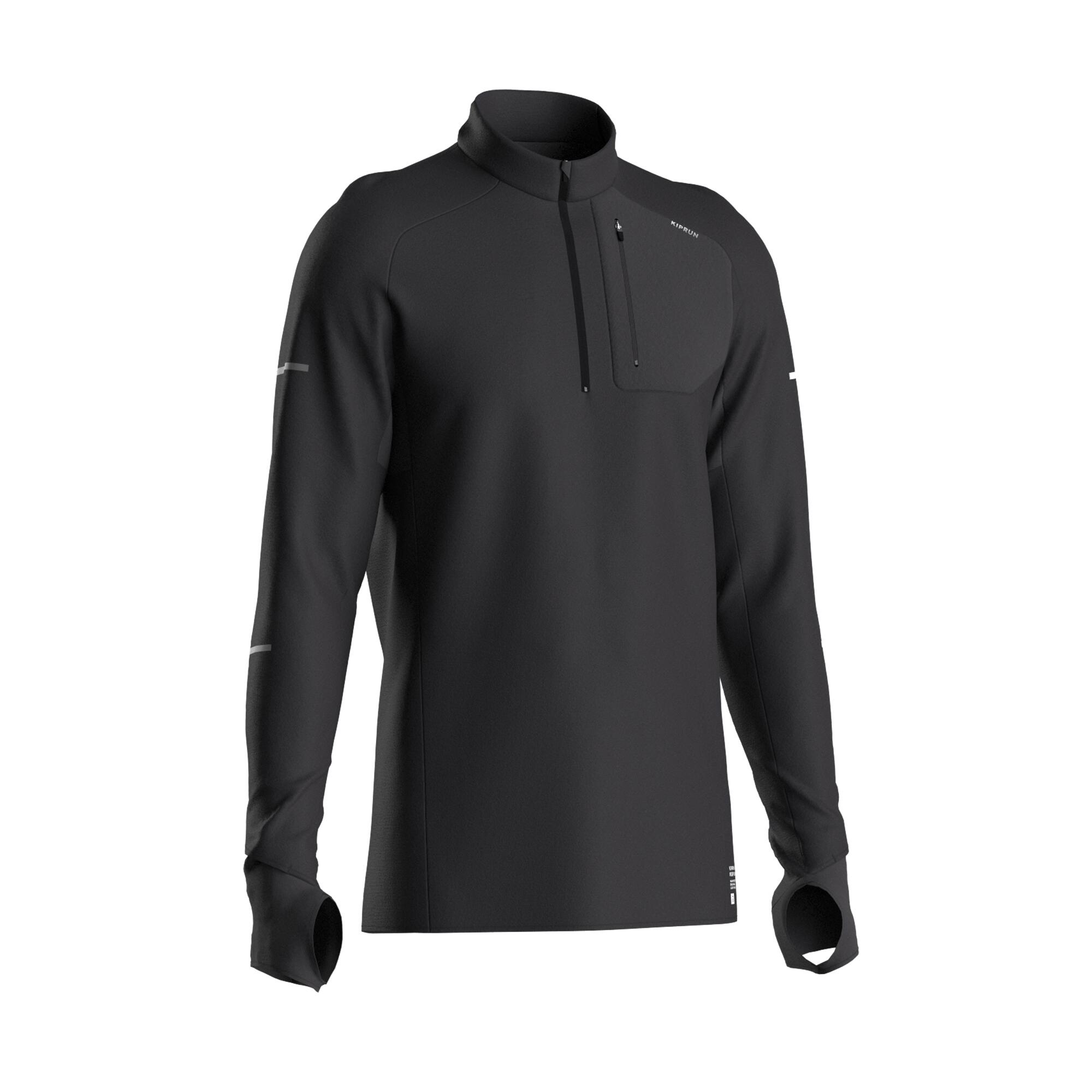 Men's Running Long-sleeved Running Shirt, Run 900 Warm 1/2 Zip - KIPRUN