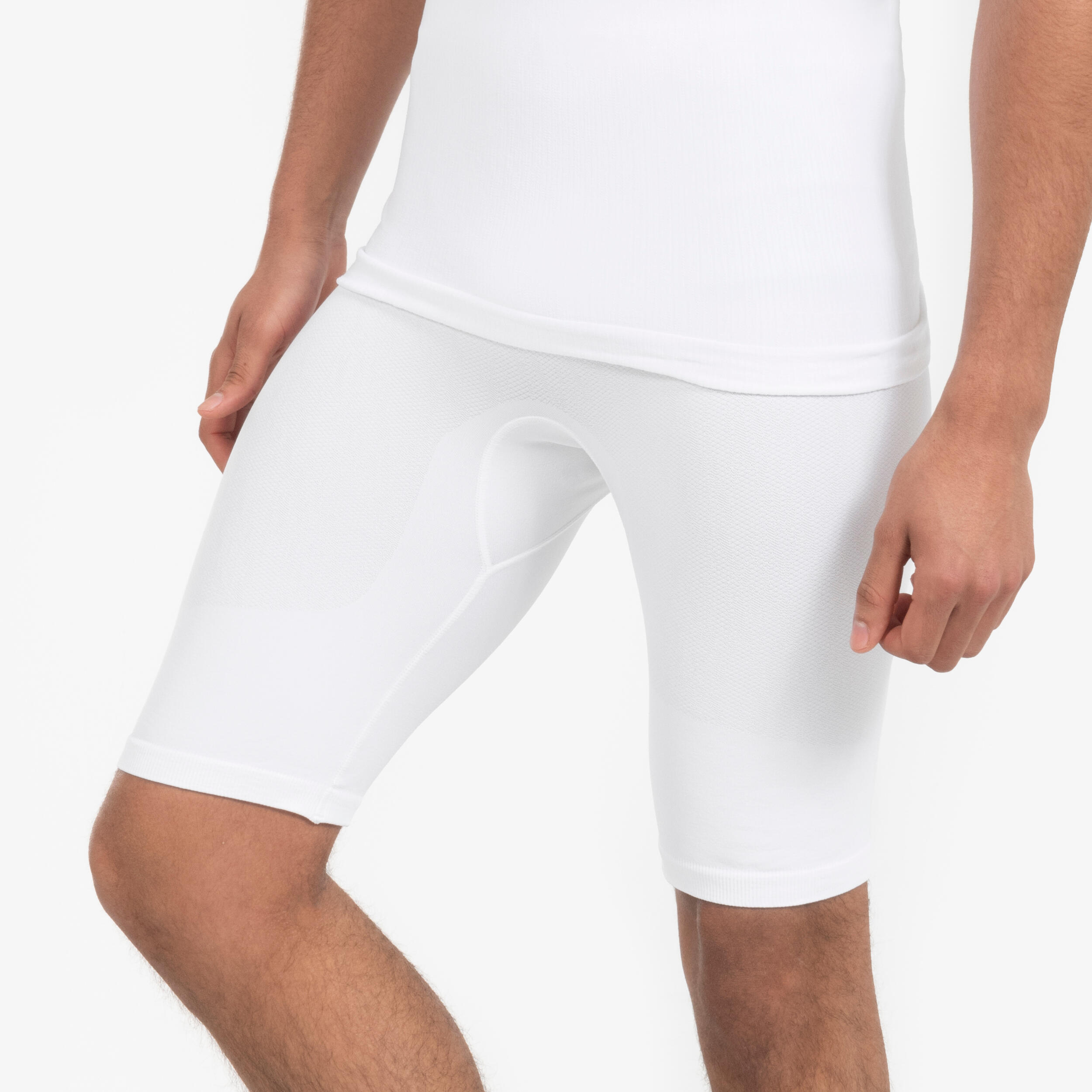 ADULT WHITE KEEPDRY SOCCER SHORTS