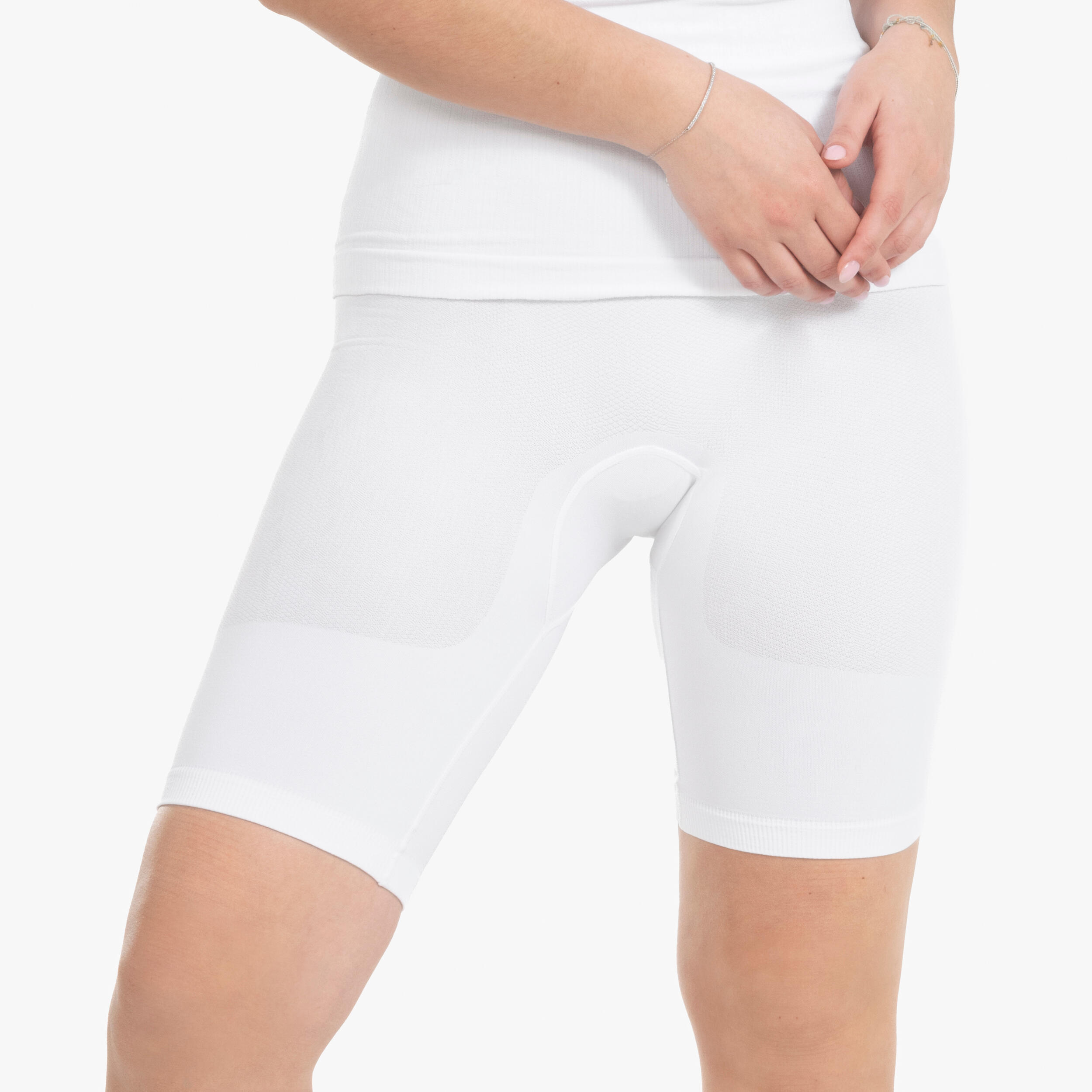 ADULT WHITE KEEPDRY SOCCER SHORTS