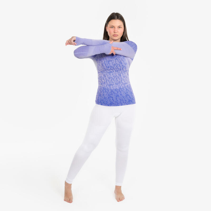 CAMISOLA TÉRMICA DE FUTEBOL ADULTO KEEPDRY CINZENTO/VIOLETA