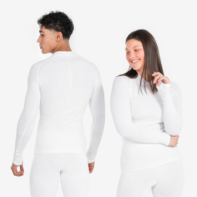 Damen/Herren Funktionsshirt langarm wärmend ‒ Keepdry weiss 