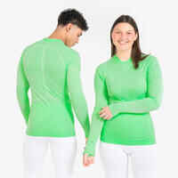 Adult Long-Sleeved Thermal Base Layer Top Keepdry - Crypto Green