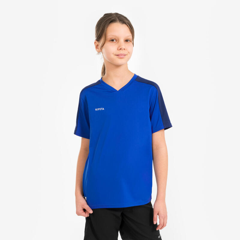Maillot de Football enfant manches courtes ESSENTIEL Bleu