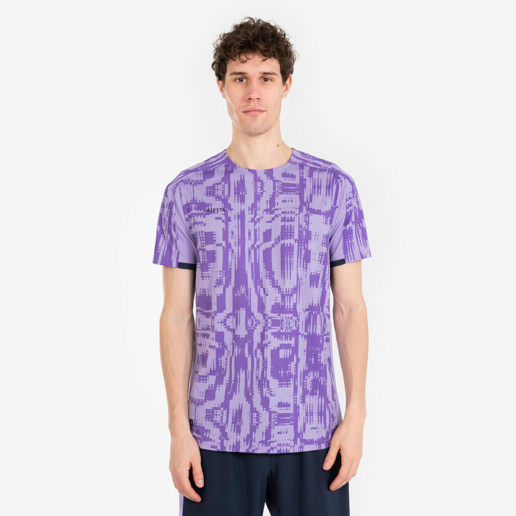 Camiseta de fútbol Viralto Parma manga corta para Adulto azul marino/morado neón