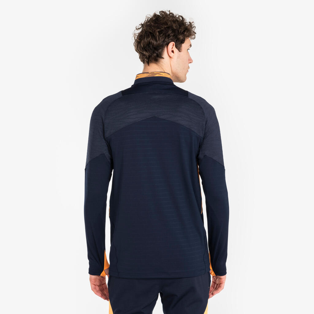 Damen/Herren Fußball 1/2 Zip Sweatshirt - CLR blau