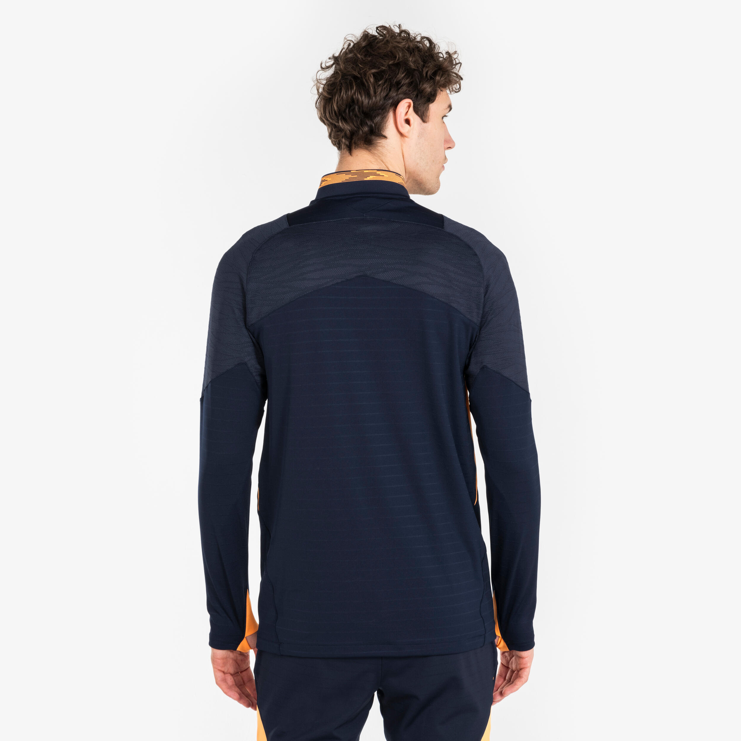 1/2 zip clr adulte marine et orange 6/8