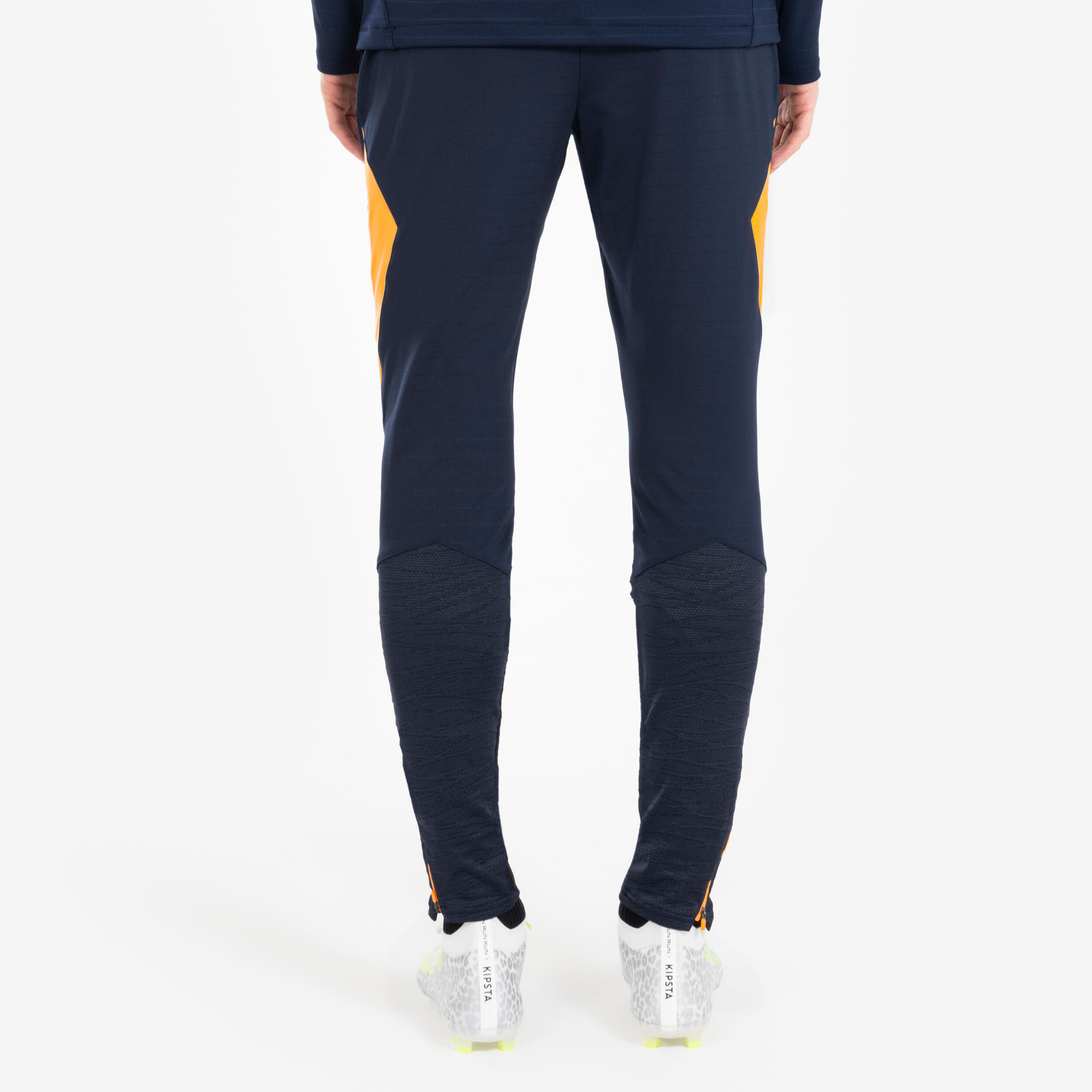 Trainingsbroek voetbal CLR donkerblauw / oranje 4/9