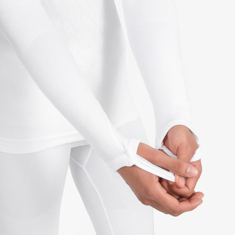 Sous-vetement thermique haut manches longues adulte blanc keepdry