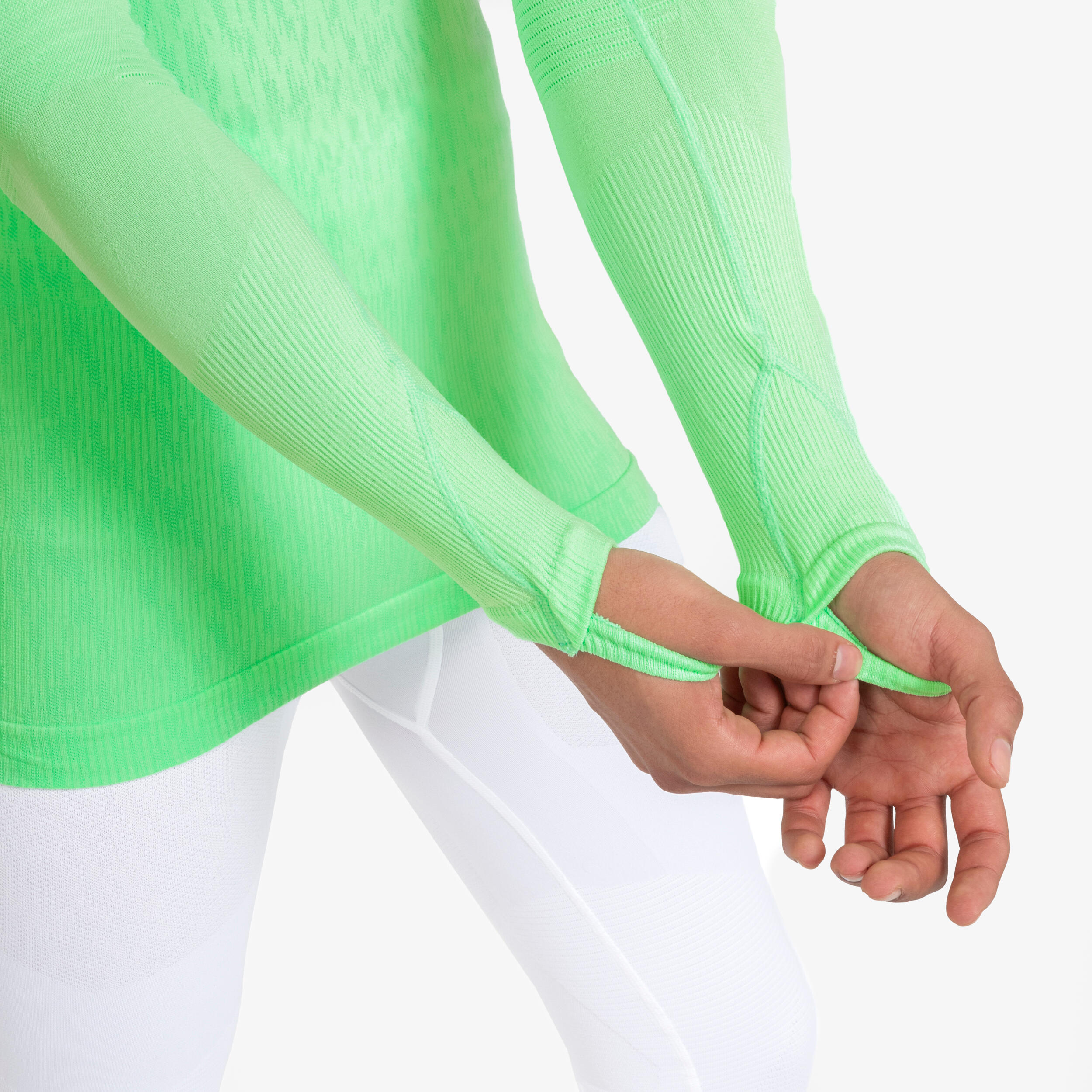 Sous-maillot de foot thermique sans-couture manches longues, Keepdry menthe 6/12