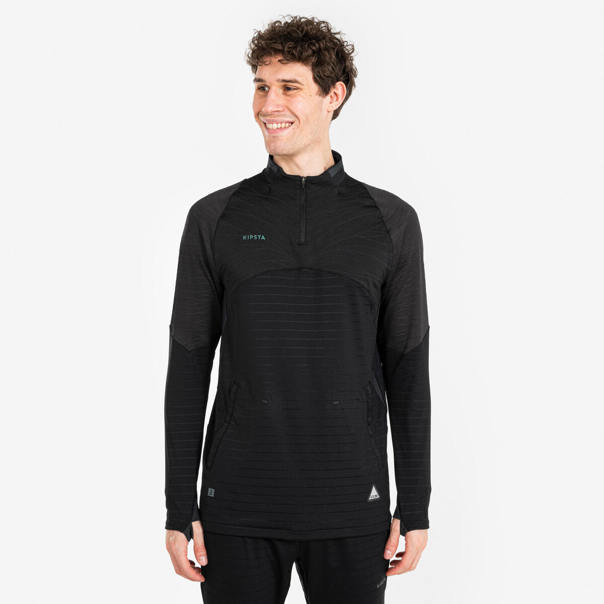 1/2 zip clr adulte noir