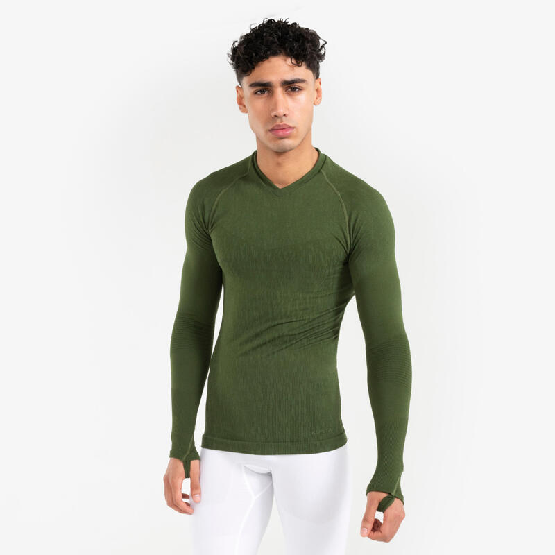 Damen/Herren Funktionsshirt langarm wärmend ‒ Keepdry khaki 