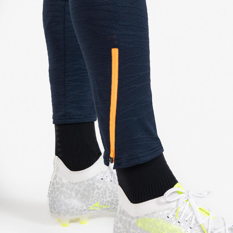 Pantalon de trening Fotbal CLR Bleumarin-Portocaliu Adulți 